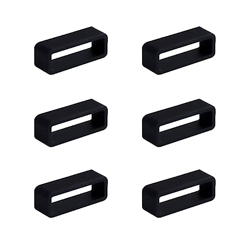 [Kaaipee] 時計ベルトループ ラバーバンド用遊環 腕時計バンドホルダー シリコン 18mm 6個セット